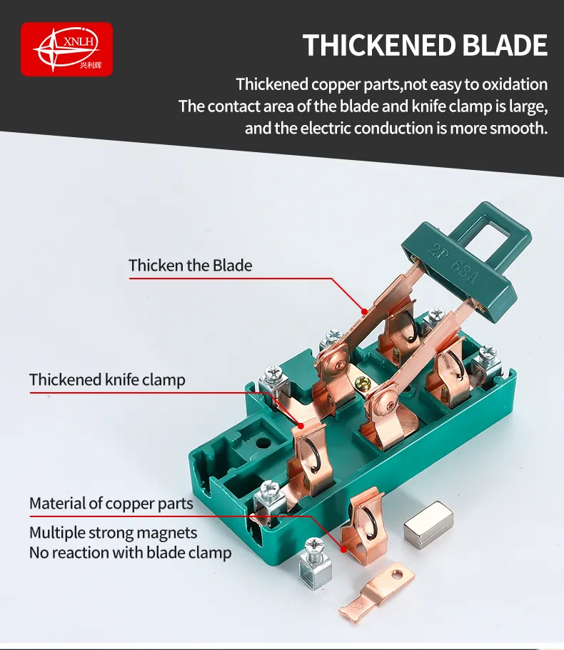 Two-Way Double Throwing Knife Switch 3P 32A