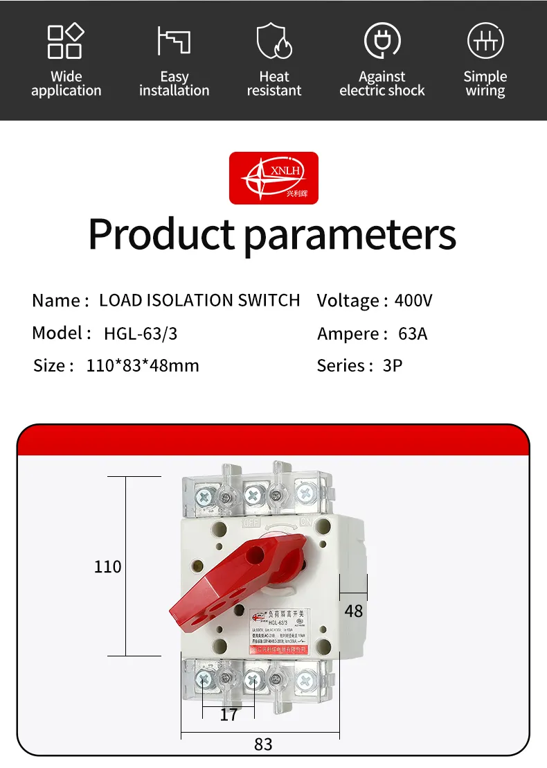 HGL-63/3 Series Load Isolation Switch